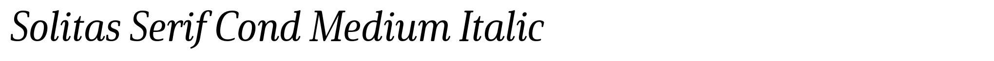 Solitas Serif Cond Medium Italic image